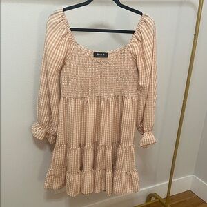 Blue B Gingham Mini Dress in Pink